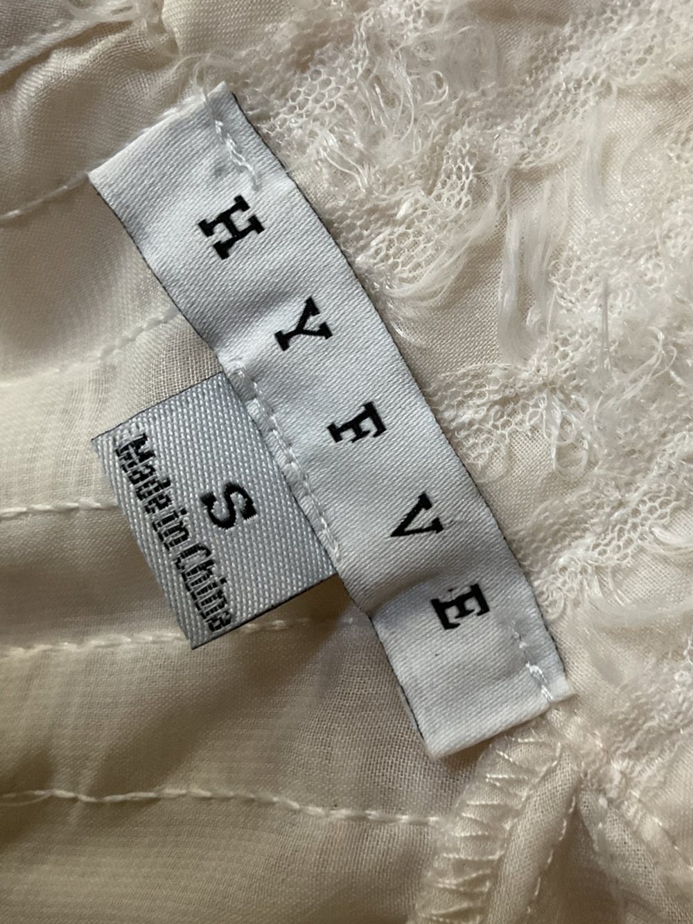 HYFVE Cozy Ivory Textured Fuzzy Top, Small - Picture 4 of 5